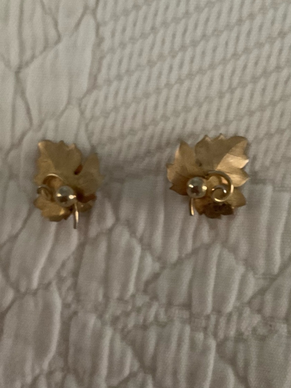 Vintage Gold Filled Leaf Clip-On Earrings - Timeless Gold Floral Design